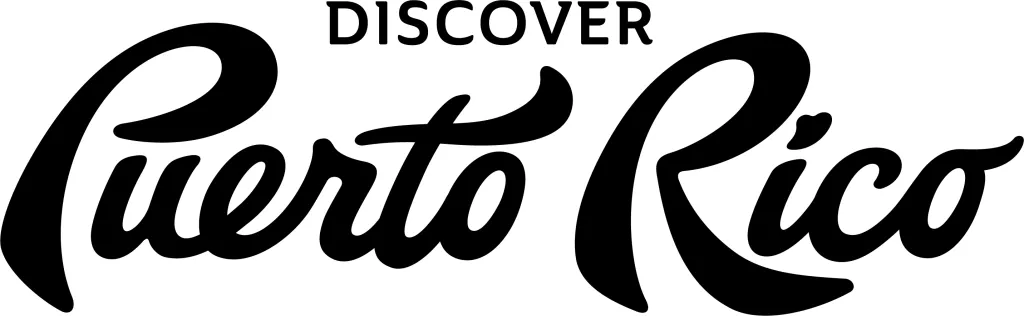 Black and white Discover Puerto Rico logo